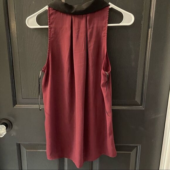 Like New - MM Couture Burgandy Sleeveless Blouse (M) - Picture 3 of 4